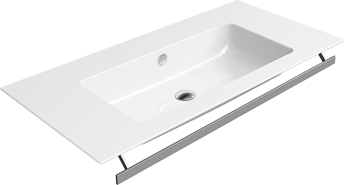 8844111 Подвесная раковина настенная овальная GSI ceramica Pura белая - Вид №1