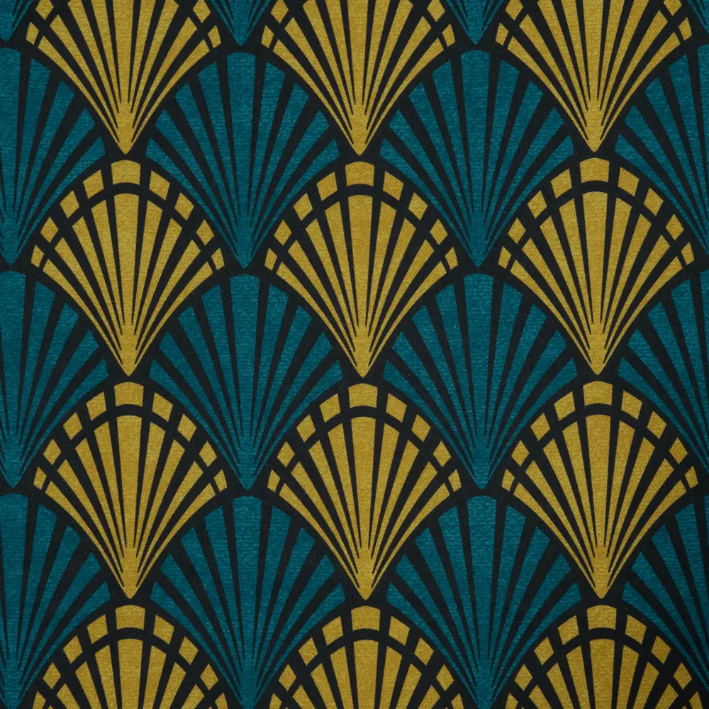 Штора на ленте «Модерн» 145x260 см геометрия цвет зелёный SEASONS STLM-2092513 - Вид №1