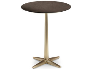 Круглый деревянный журнальный столик для гостиной