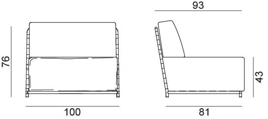 Gervasoni Садовое кресло из модульной ткани Gervasoni outdoor sun-id-1490949 - Вид №9