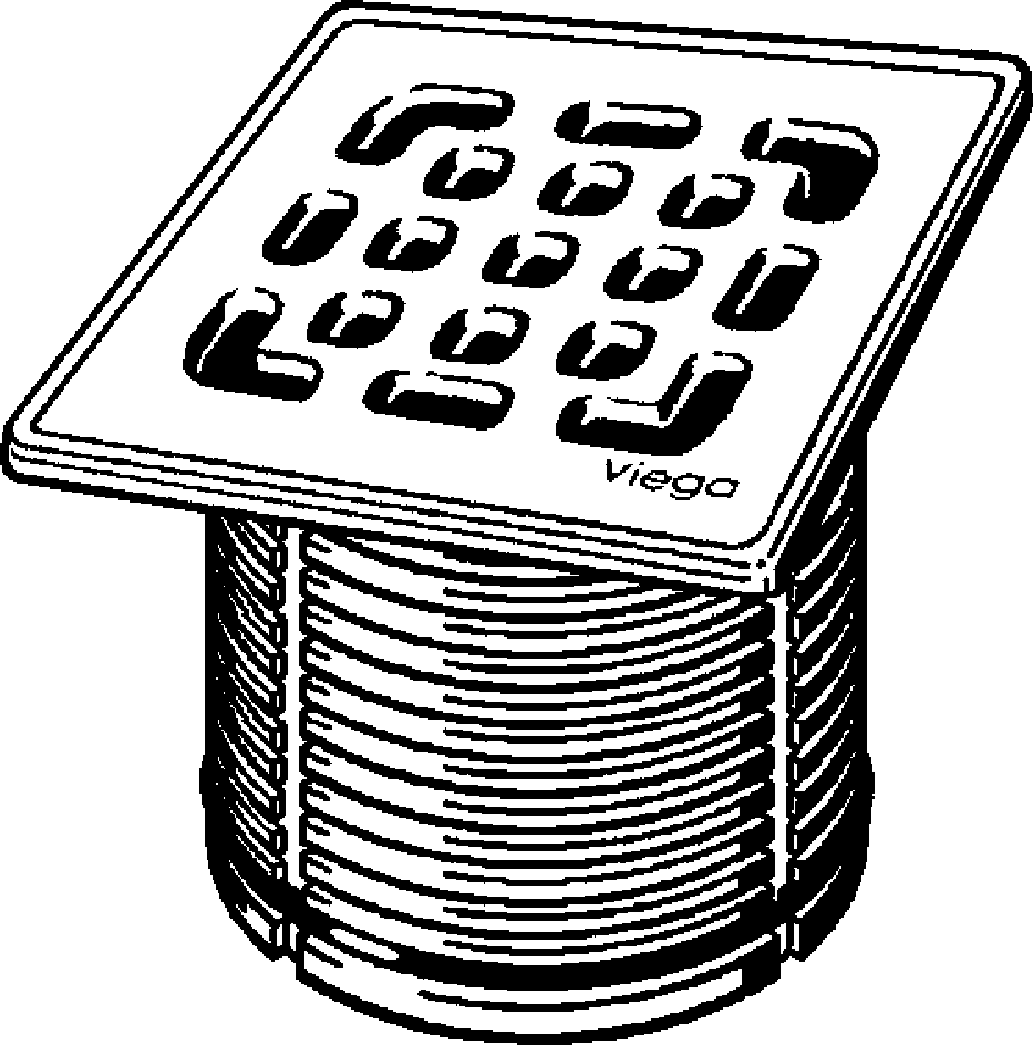 Viega Надставной элемент с решеткой Advantix 4934.2 (555 207 2))  - Вид №1