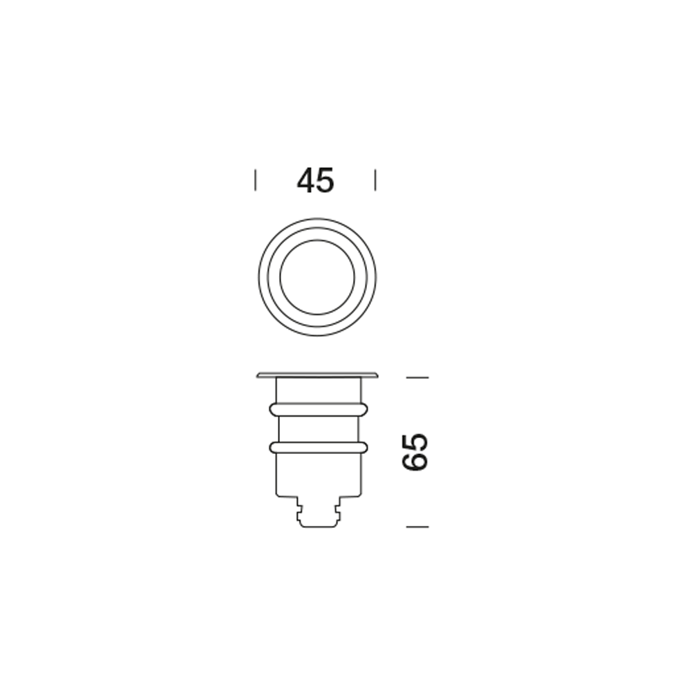 8400067 Встраиваемый в пешеходный пол Platek NANO FULL INOX TONDO  NANO FULL INOX - 1 LED 4000K Elliptical  - Вид №20