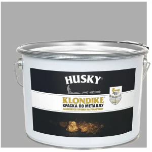 89349418 Краска по металлу Husky Klondike цвет серый глянцевый 9 л STLM-0855739