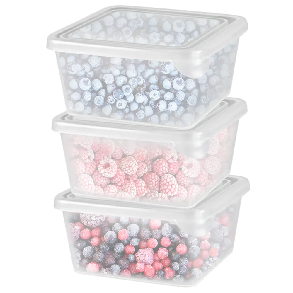 Емкость для заморозки Plast Team 0.45 л пластик цвет прозрачный 3 шт STLM-2171461