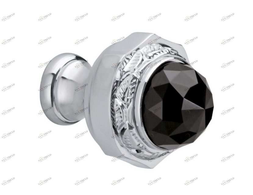 0Z5746.BN0.00 Ручка корпуса диаметром 32 мм с черным кристаллом Swarovski Золото 24К Mestre 