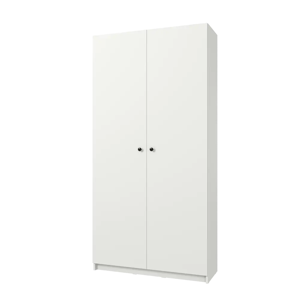 Шкаф распашной Турин с 2 дверями 100x200.9x37.2 см ЛДСП цвет белый Santreyd STLM-2201001