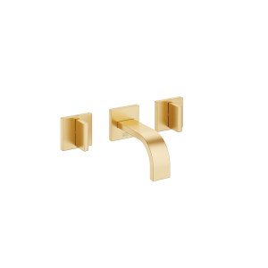 MEM Смеситель для раковины, настенный, без донного клапана - Brushed Durabrass (Золото 23 карата) 36702782-28