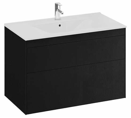 47435 IFO Sense тумба под умывальник с двумя ящиками, W = 600 мм, W1 = 610 мм, белый - Вид №11