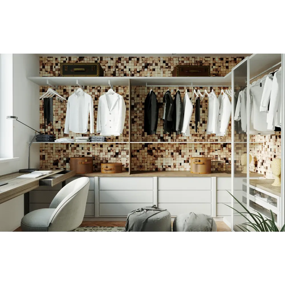 Деревянная мозаика РОСБИ 50x50 мм 300x300 мм Santreyd STLM-2047878 - Вид №2