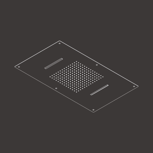 Встроенный душевой головки с дождем, водопад струй и силиконовые сопла  AQC13 CEADESIGN  - Вид №1