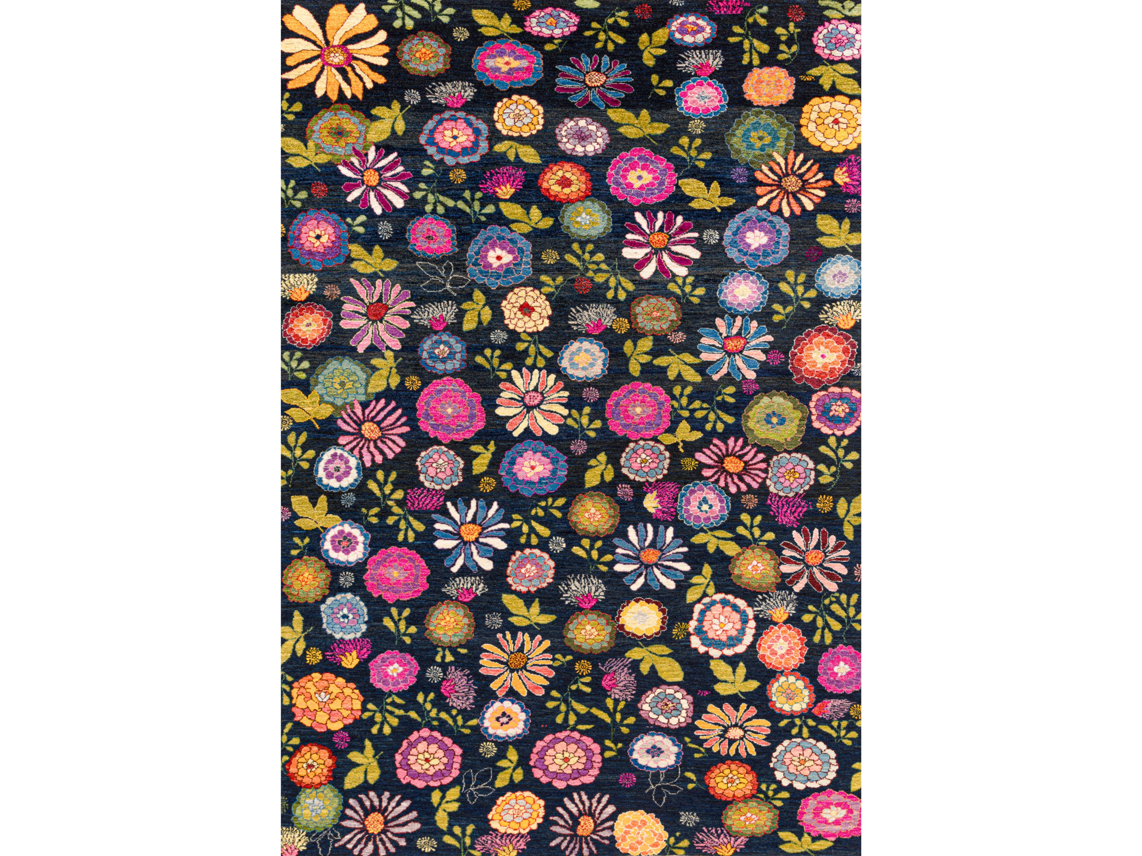 Шерстяной прямоугольный цветочный ковер Zollanvari Ikebana Kyoto-Designer ARCH-00079101 - Вид №1