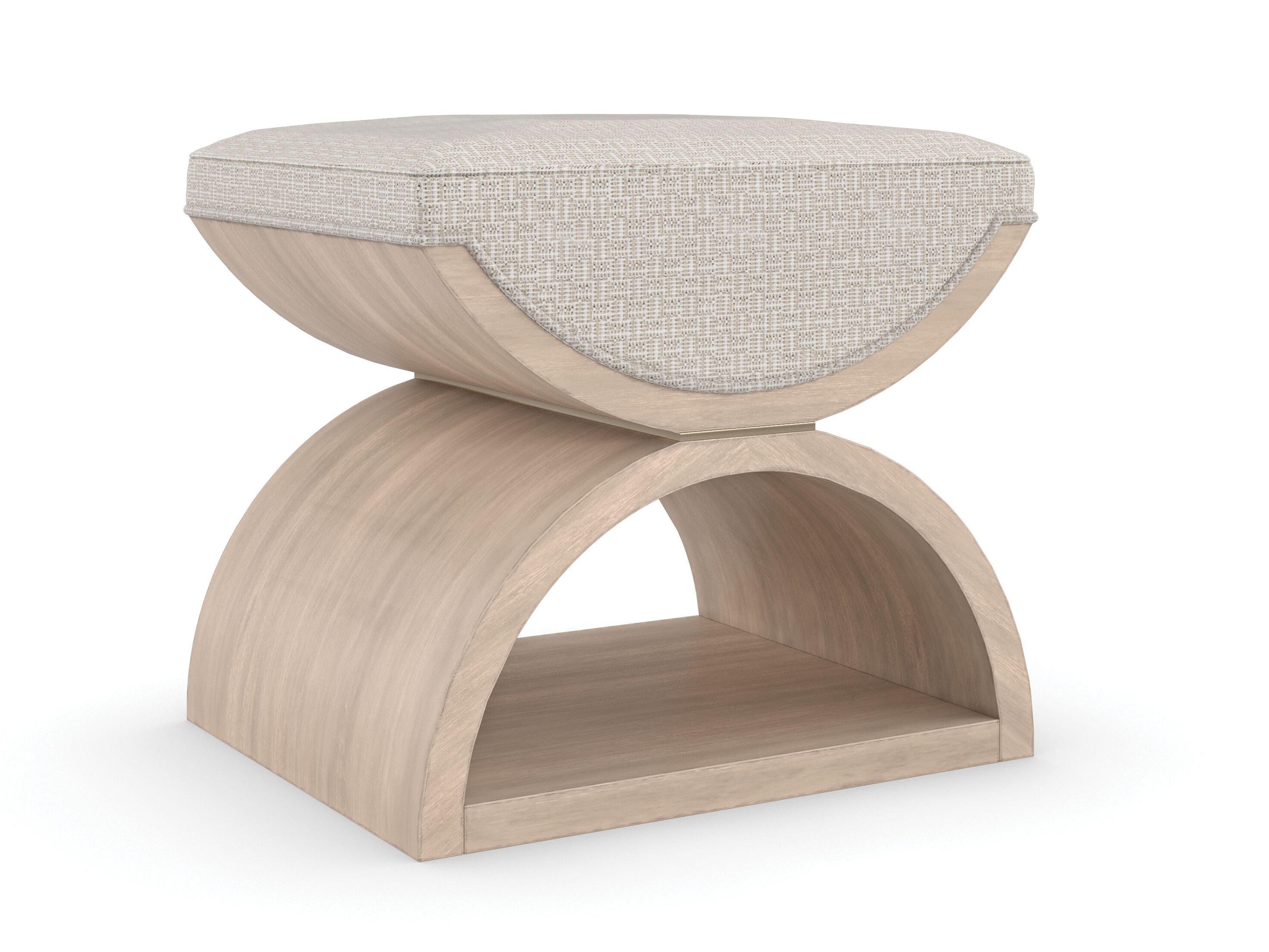 Низкий мягкий стул из ткани и дерева Caracole OPEN ENROLLMENT ARCH-00112390