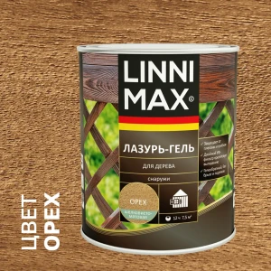 89349678 Лазурь-гель для дерева Linnimax полуматовая орех 0.75 л STLM-1454120