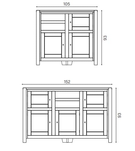 Деревянный сервант Devina Nais Elephant ARCH-00007436 - Вид №2