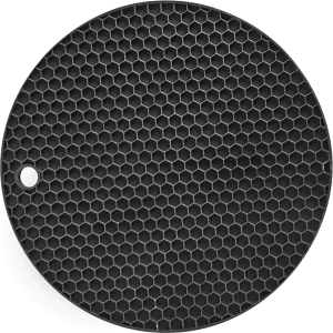 Подставка под горячее 18x18x0.7 см силикон цвет чёрный 82575559 STLM-2070478