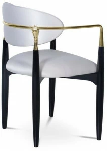 KOKET Стул из лакированной ткани с подлокотниками Nahema