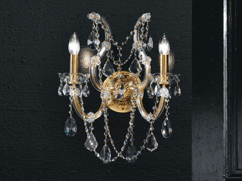 Masiero Настенный светильник из металла с кристаллами Maria teresa sun-id-1346177