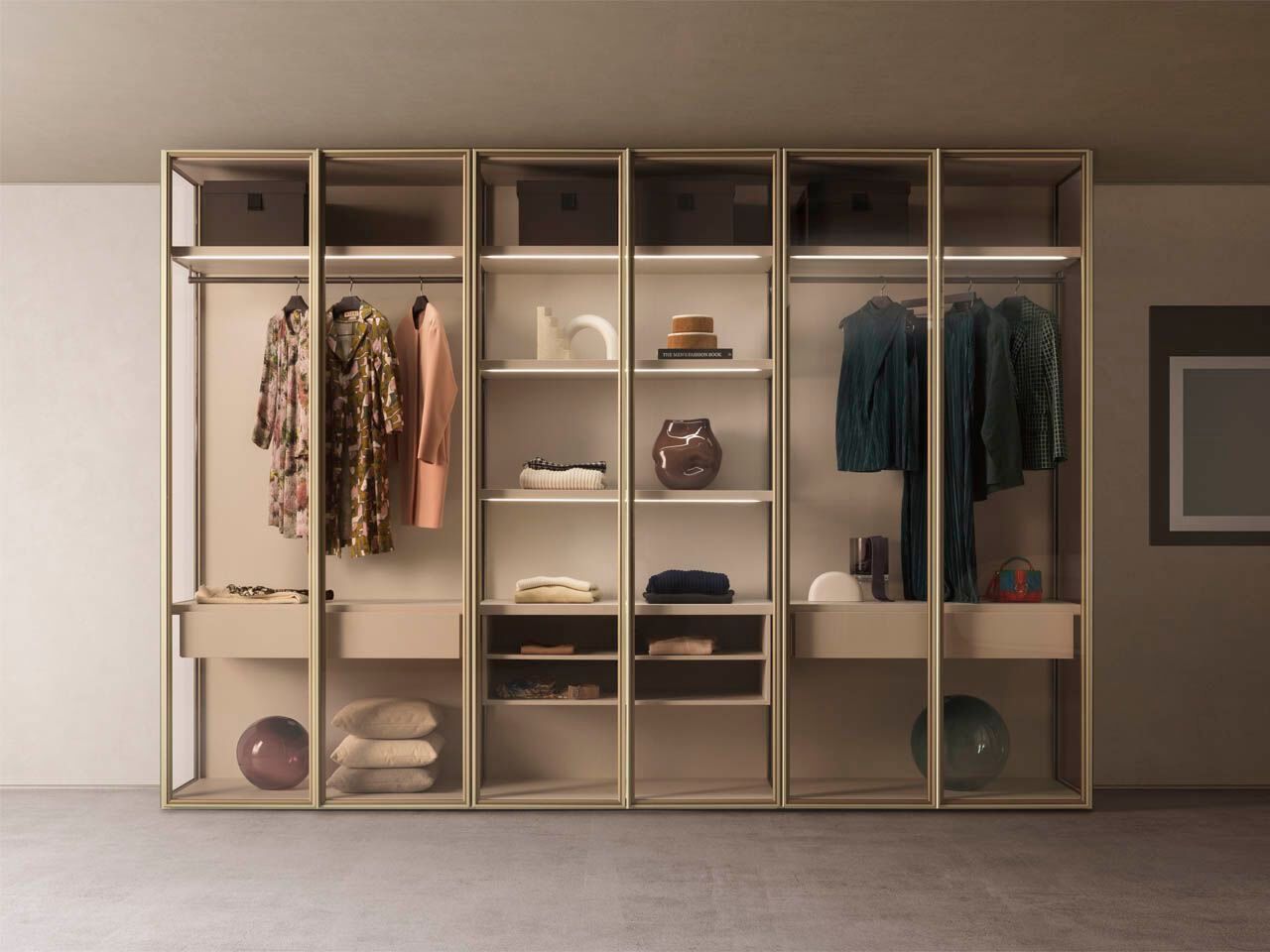 Секционный шкаф из дерева и стекла Pianca MURANO ARCH-00143343 - Вид №8