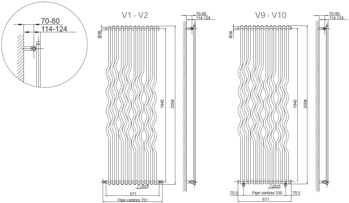 CORDIVARI Радиатор из полированной стали Inox sun-id-1510913 - Вид №2