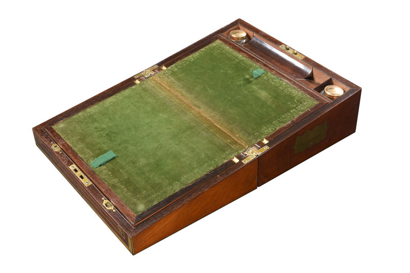 SOR27563 Коробка для письма из красного дерева с латунным переплетом ijlbrown  - Вид №3