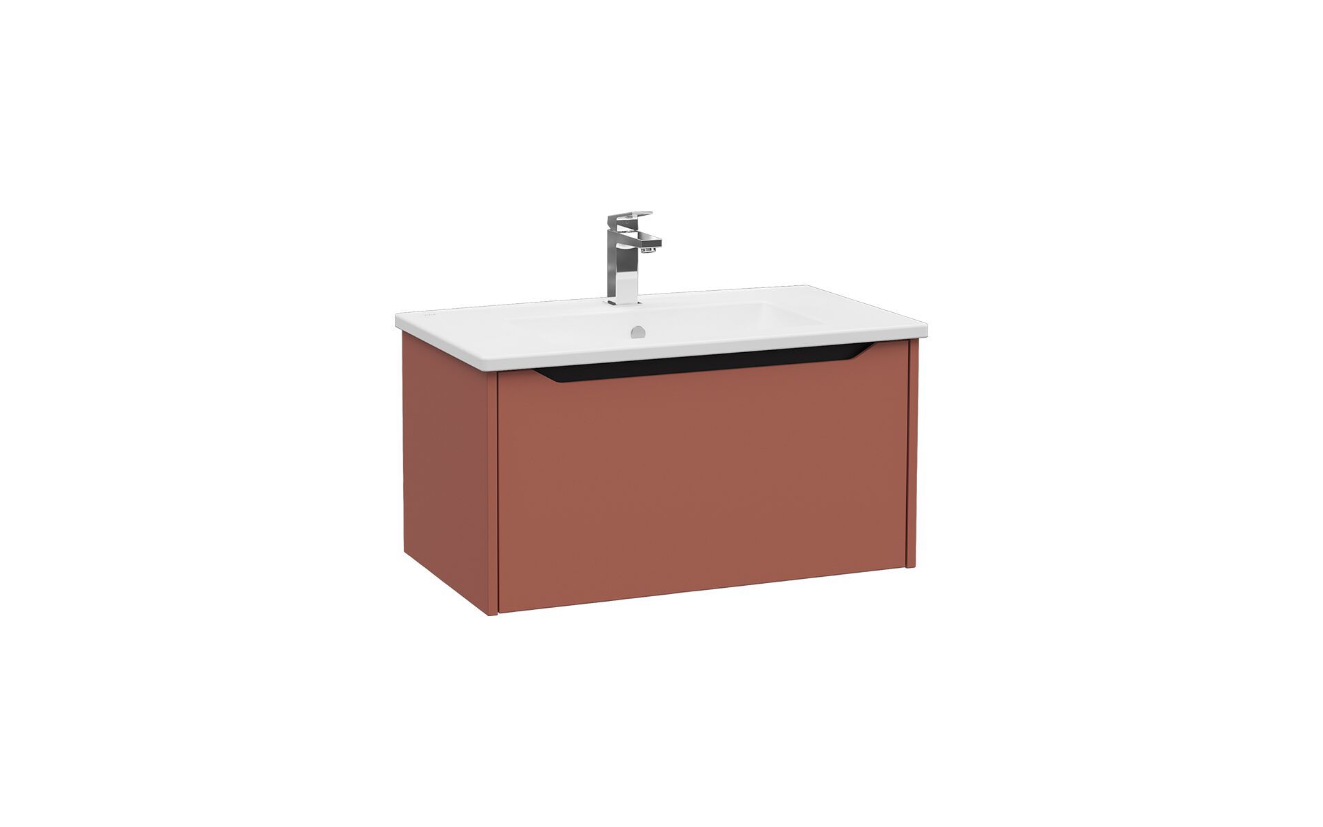Подвесной шкаф для умывальника со встроенной раковиной с ящиками VitrA Bathrooms Integra Square ARCH-00116357 - Вид №3