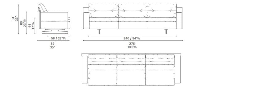 3-местный диван Poltrona Frau коллекция-диваны и кресла ARCH-00141292 - Вид №3