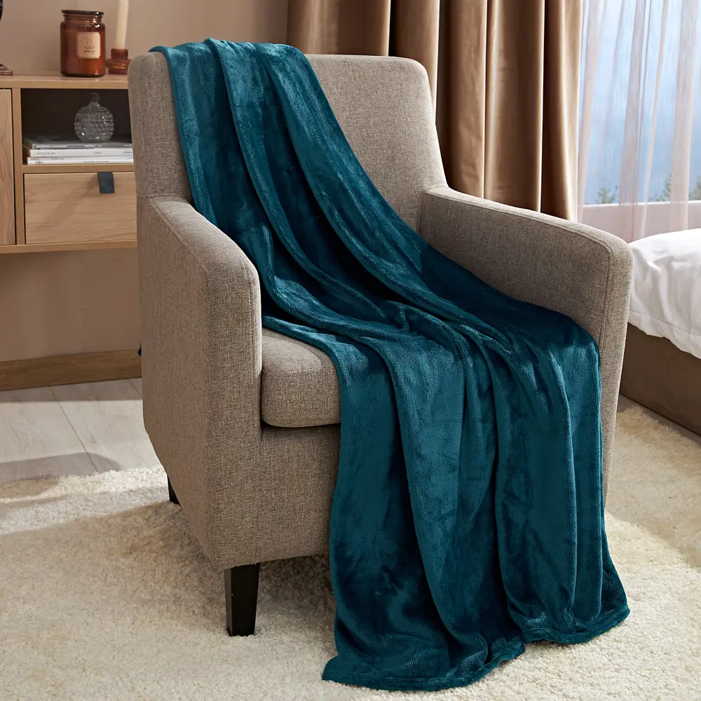 Плед First 140x200 см микрофибра цвет зеленый СТОЛИЦА ТЕКСТИЛЯ STLM-2153304 - Вид №4