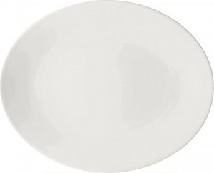 97307 Dibbern Блюдо овальное Dibbern "Белый декор" 28см Фарфор костяной