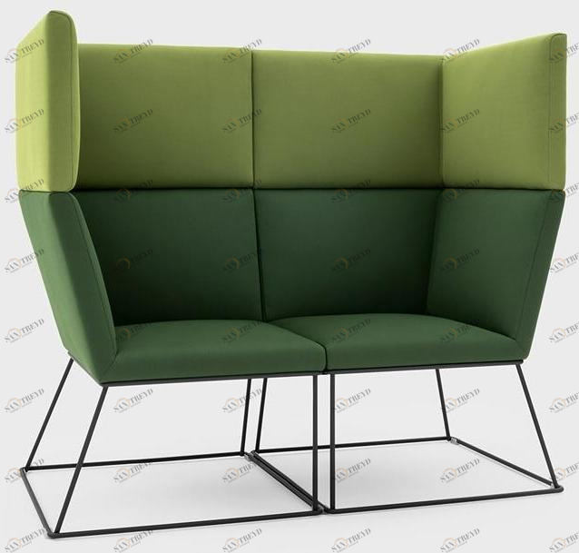 Viganò 2-х местный тканевый диван с высокой спинкой George sun-id-1361719