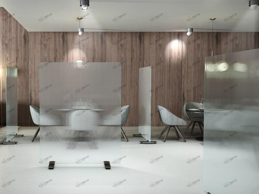 Glas Italia Отдельностоящая офисная перегородка из закаленного стекла sun-id-1356629