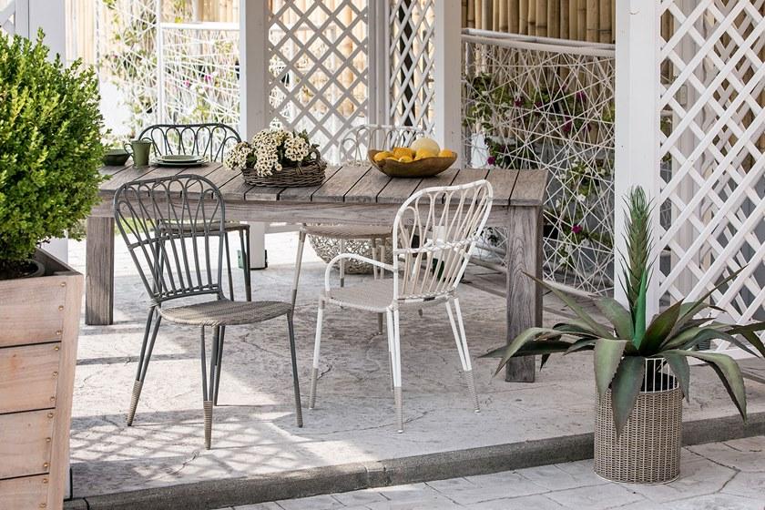 cbdesign Круглый садовый стол из алюминия и дерева Fiorella Tj 331/332/333 - Вид №4