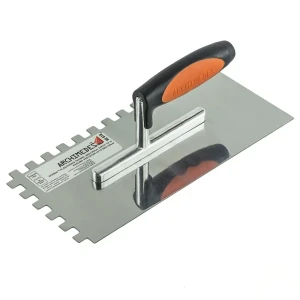 Кельма зубчатая с двухкомпонентной ручкой зуб 10х10 мм, 130 мм