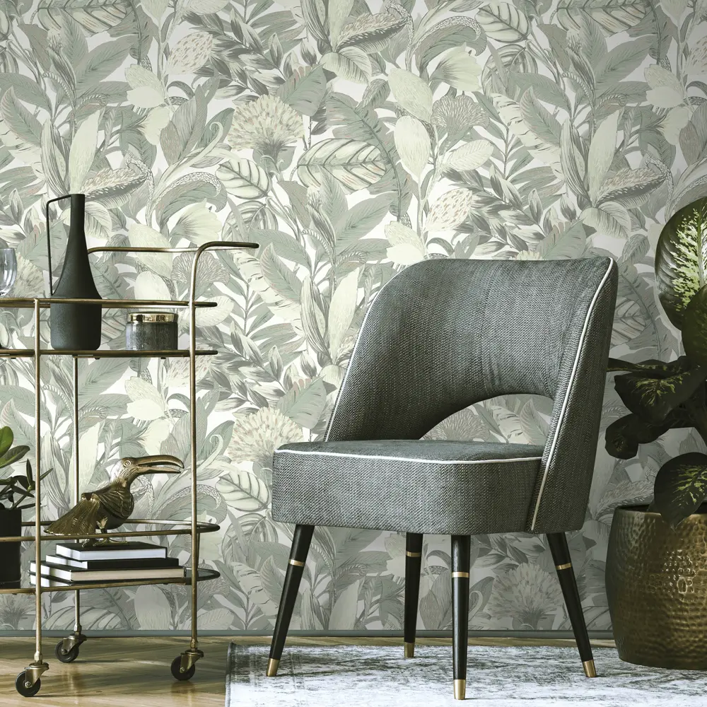 Обои флизелиновые Elle 2 1.06х10 м зеленые ЭР12115-07 Erismann STLM-2174647 - Вид №2