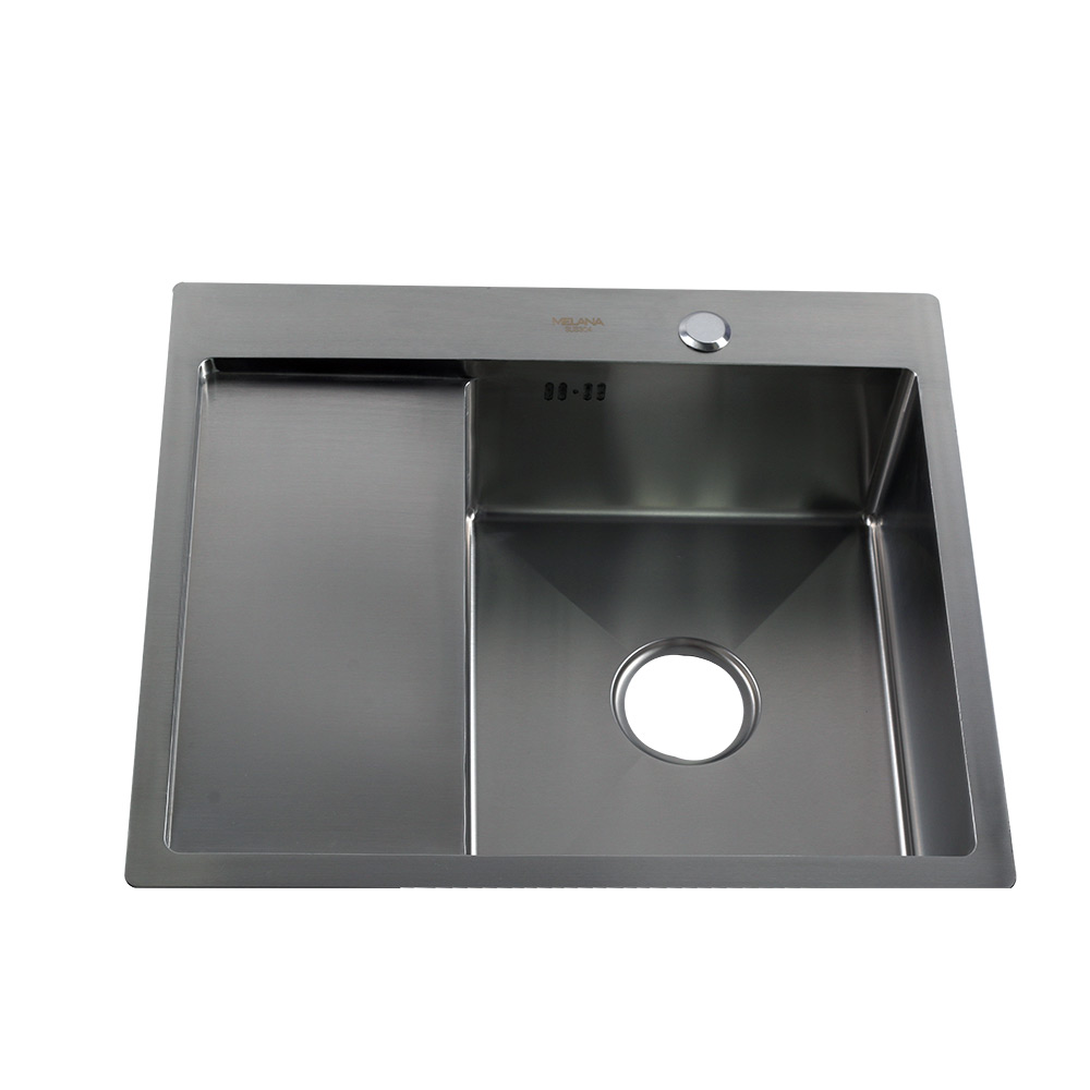 Мойка HD5851R MELANA ProfLine 3,0/200 САТИН врезная прямоугольная с коландером HD5851R HD5851R сатин - Вид №7