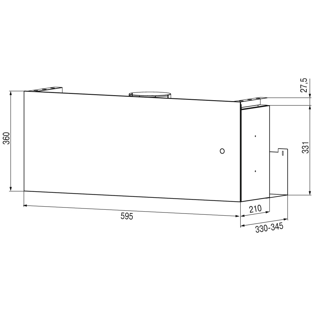 9150433 Вытяжка полновстраиваемая KRONA SOPHIE 600 S черный STDN-0123657 - Вид №16