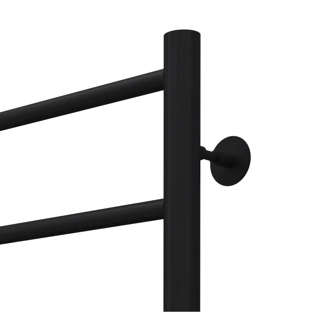 Водяной полотенцесушитель лесенка MONLID 64x50 см нижняя подводка 1/2" нержавеющая сталь черный 89438301 STLM-2130710  - Вид №2