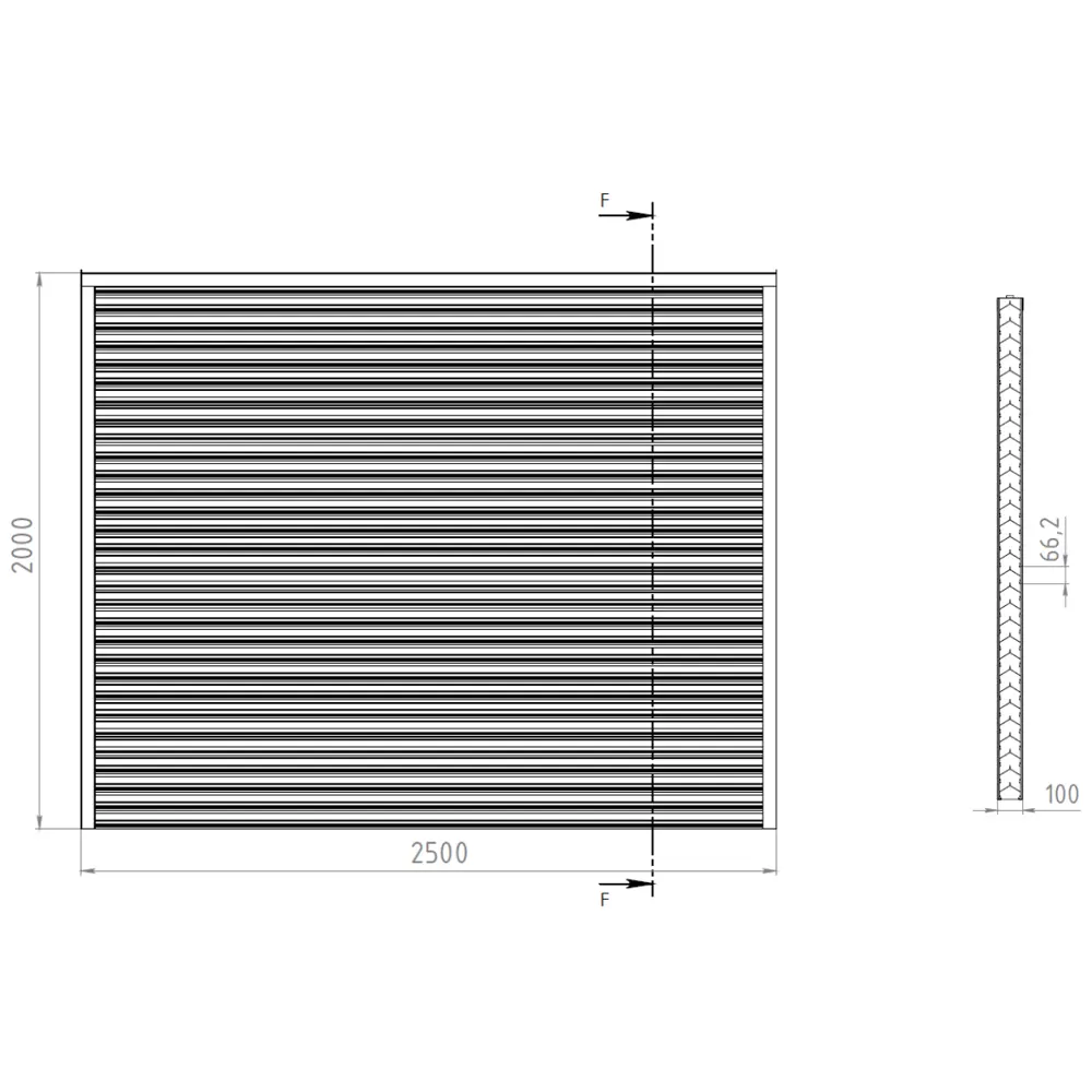 Забор-жалюзи Кавказ 2x2.5 м цвет дуб графит светлый Santreyd STLM-2087142 - Вид №4