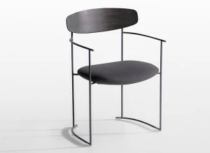 Potocco Кресло со спинкой из ясеня и мягким сиденьем Keel 922\p