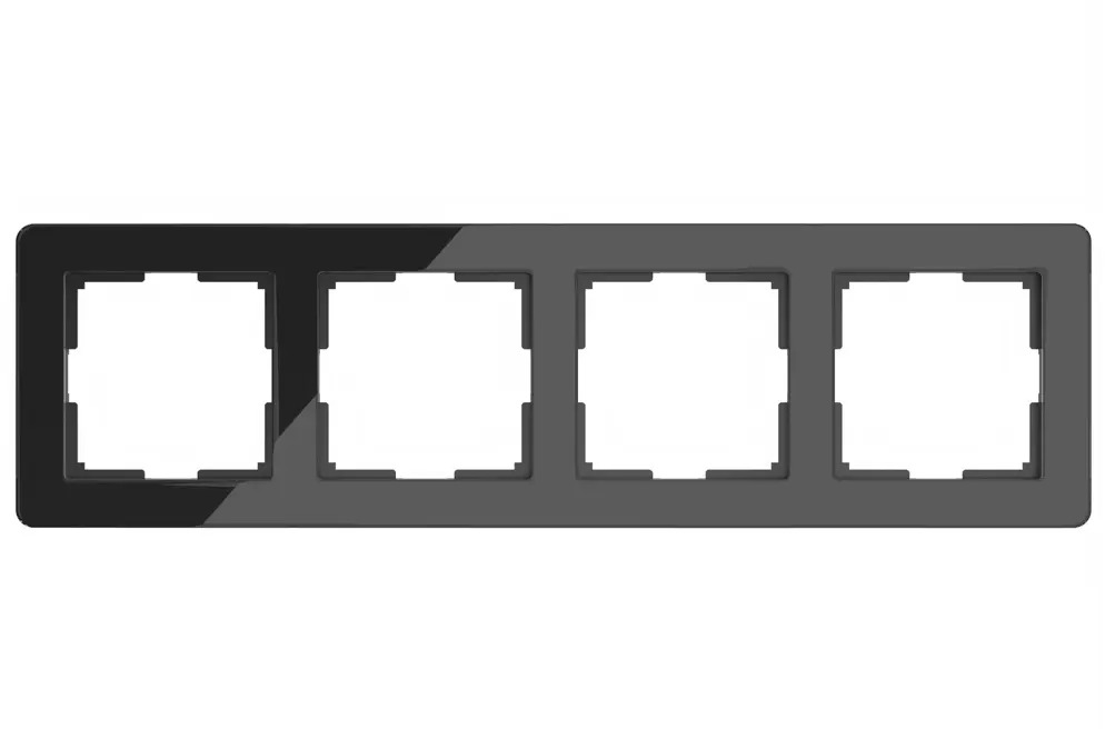 Рамка Werkel Acrylic для розеток и выключателей — парящий акрил в чёрном исполнении 86884241