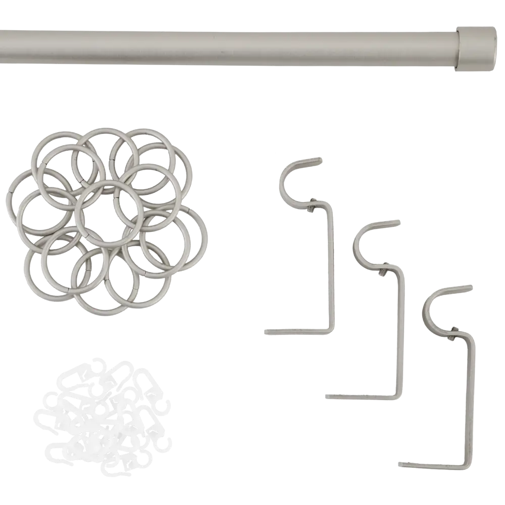 Карниз однорядный раздвижной 160-320 см металл цвет стальной ORBIS STLM-2199942 - Вид №1