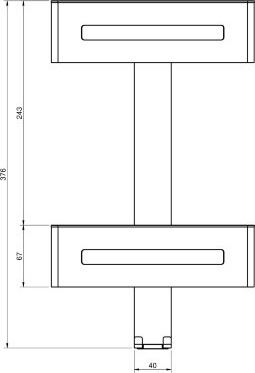 75762 Душевая полка подвесная с крючком для водосгона цвет хром LANGBERGER Accessories - Вид №3