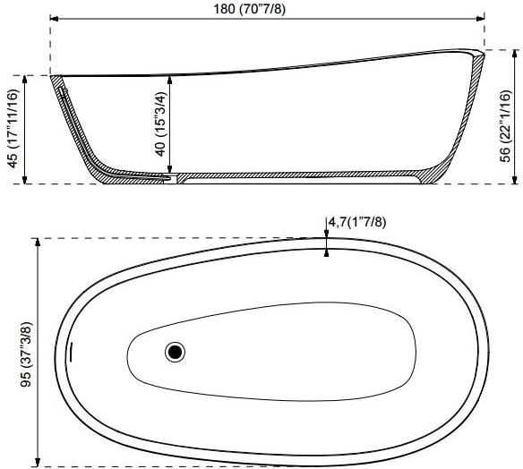KRION Отдельностоящая ванна krion® Almond sun-id-1490035 - Вид №6