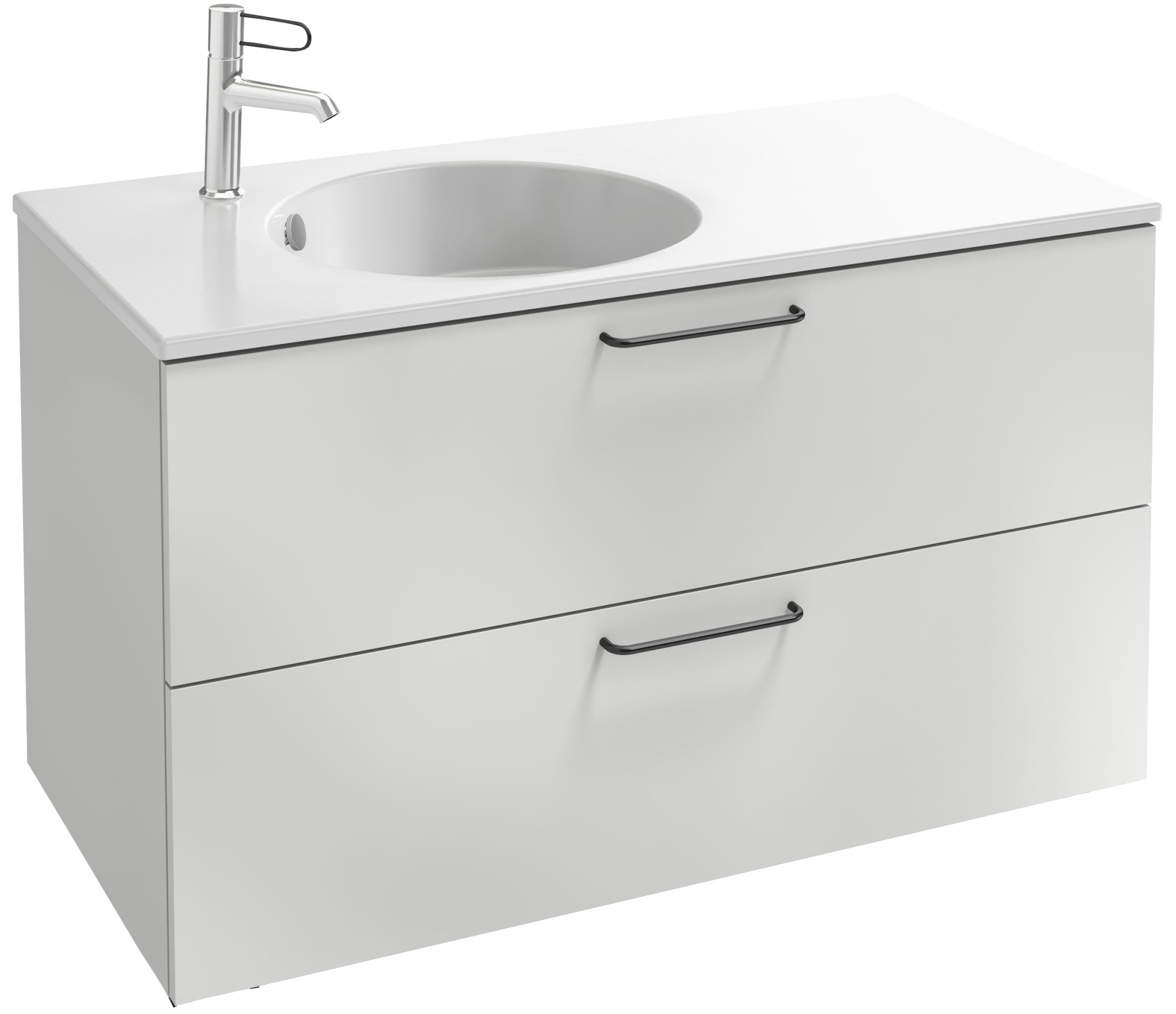 EB2524-R9-NR4 Тумба под столешницу 100 см, 2 ящика, черная ручка JACOB DELAFON ODÉON RIVE GAUCHE ODEON RIVE GAUCHE