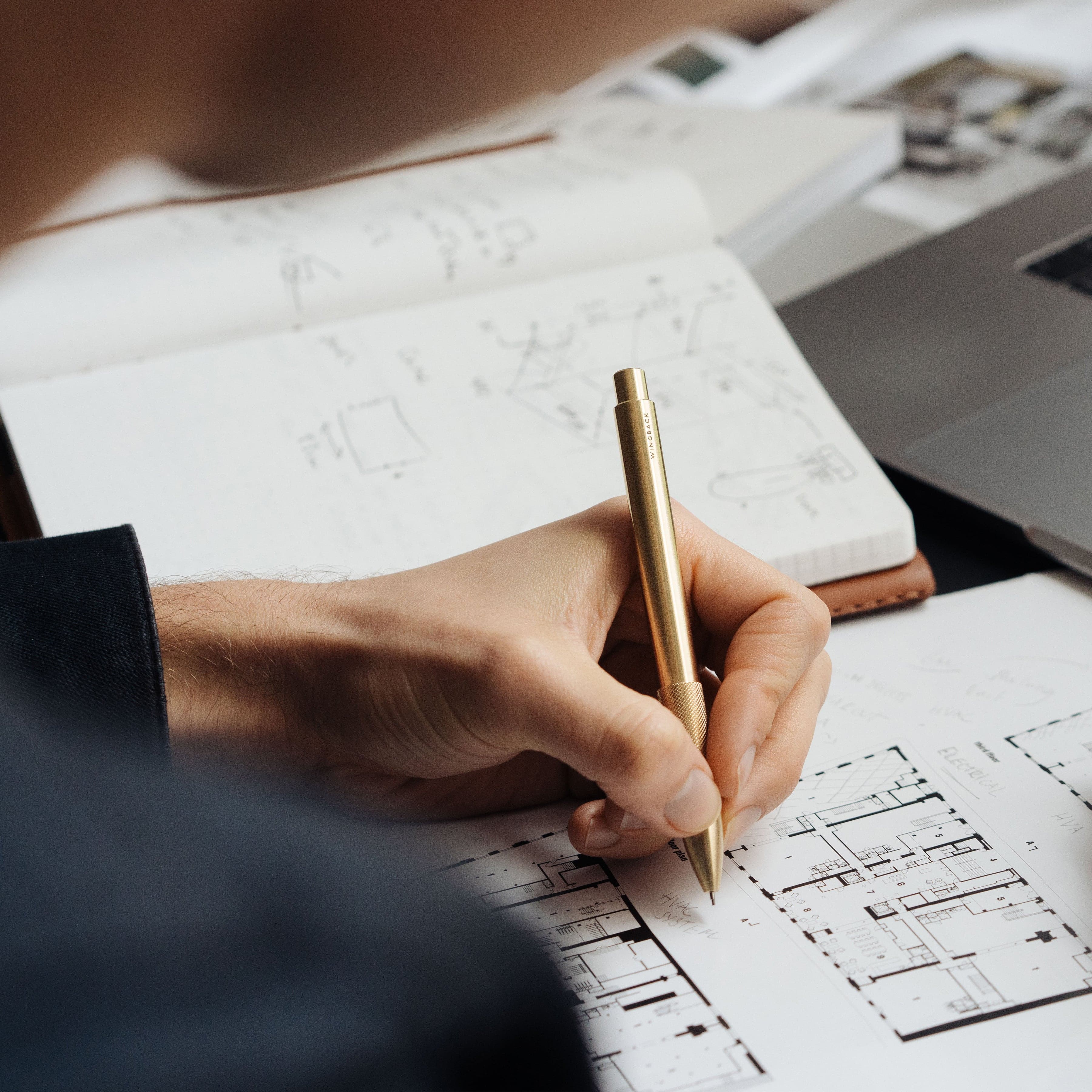 W207BRA-7 Механический карандаш - латунь - 0,7 мм Wingback  - Вид №6