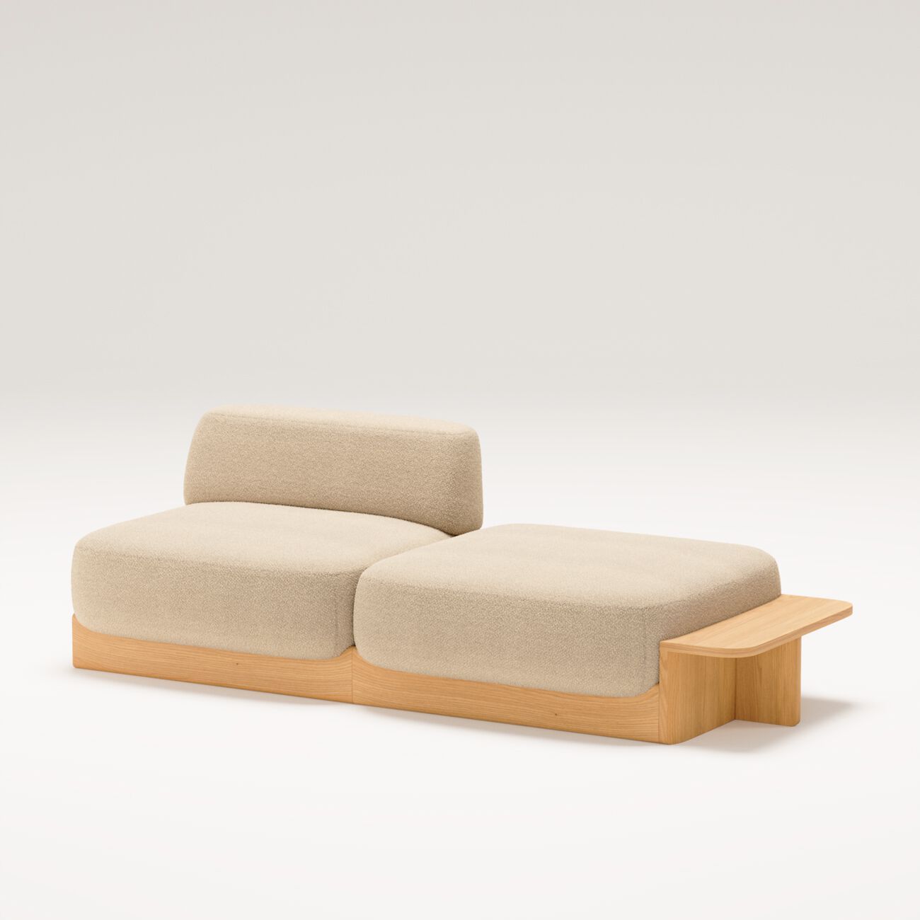 Угловой диван из ткани и дуба с шезлонгом Wewood купол ARCH-00078986 - Вид №7