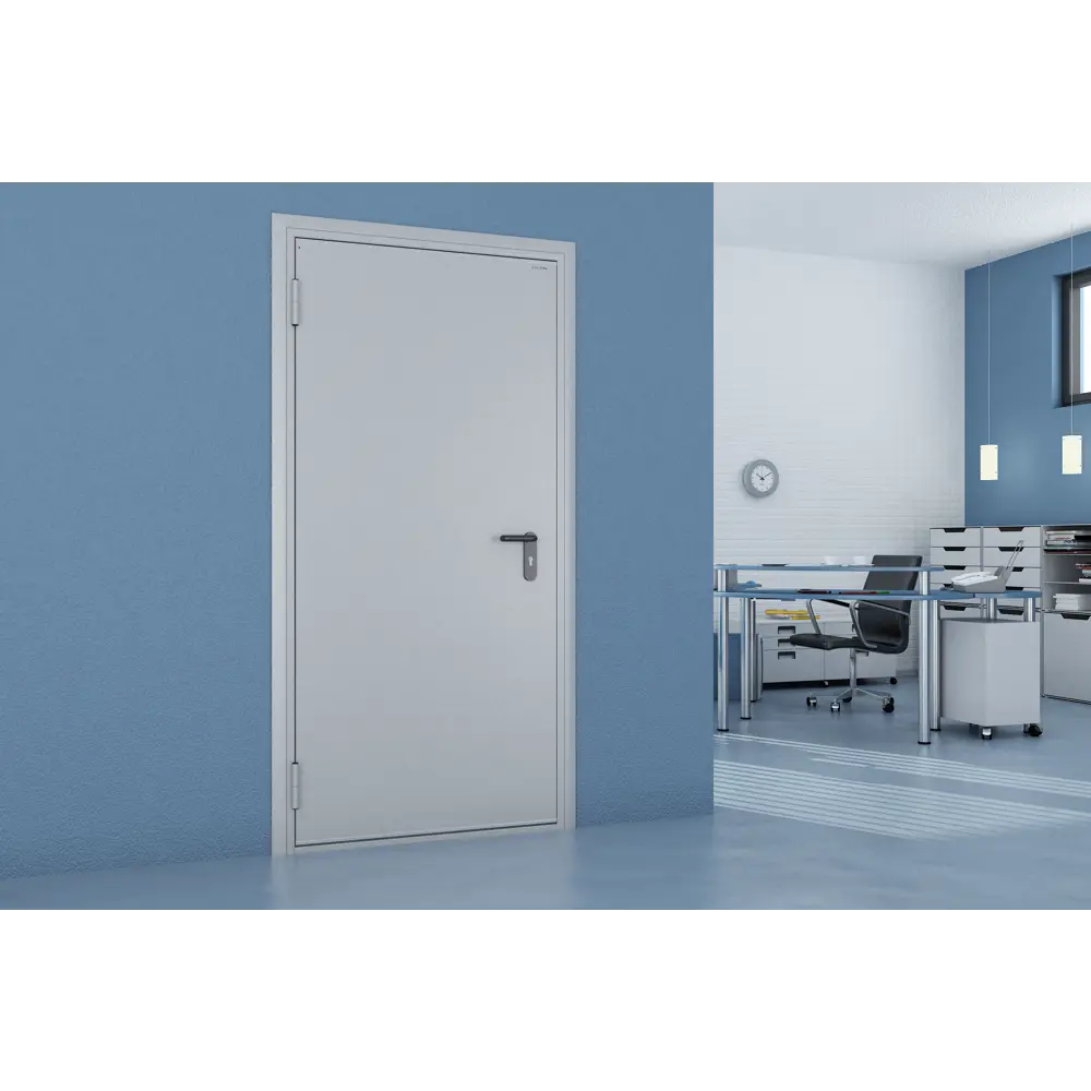 Дверь противопожарная EI60 78x205 см левая цвет светло-серый RAL7035 DOORHAN STLM-2051599 - Вид №3