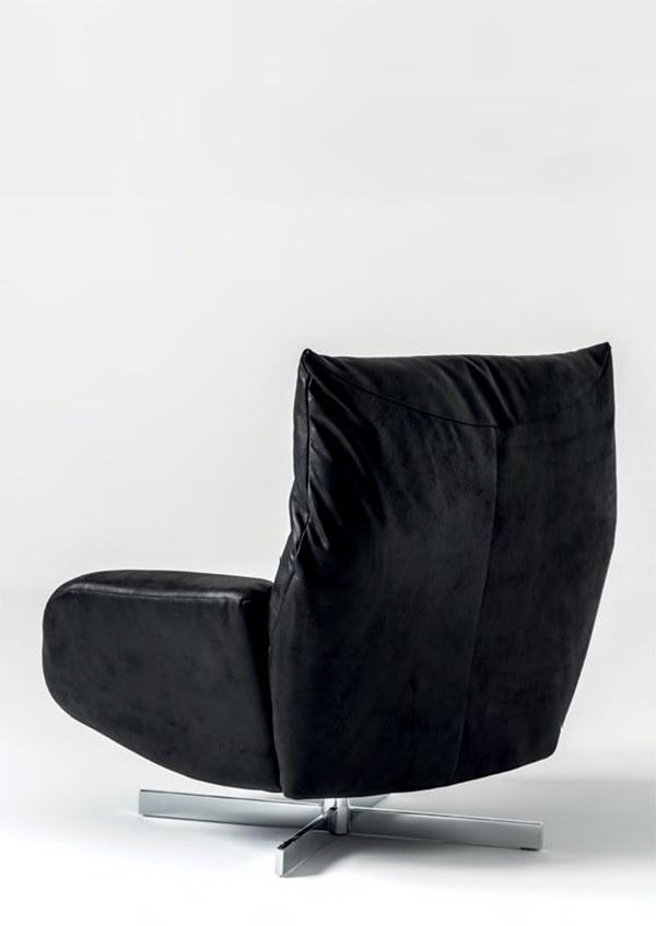 edra Поворотное кожаное кресло с подлокотниками  Chr010  - Вид №6