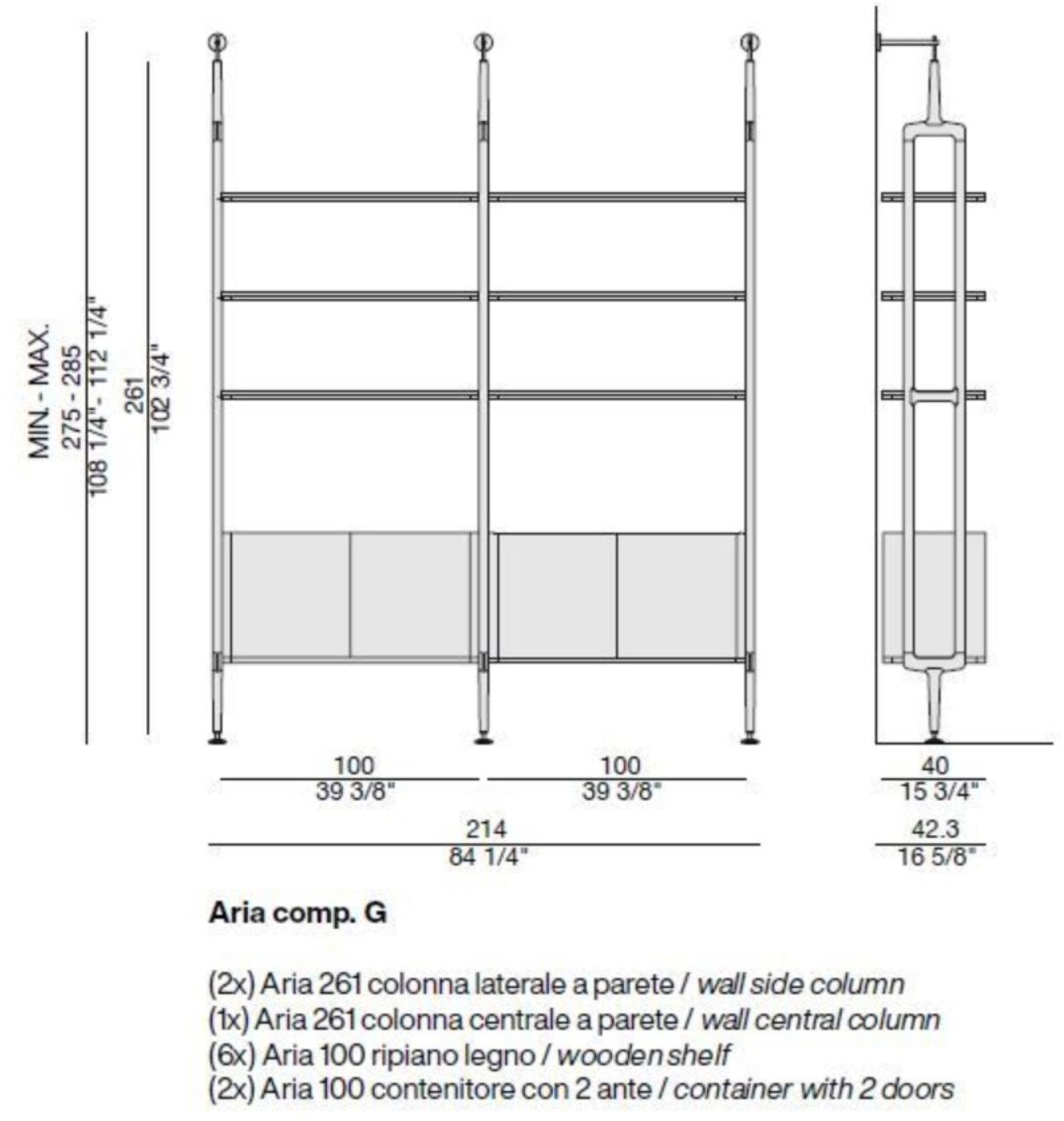 Porada Модульный книжный шкаф ясеня с ящиками Nineteen sun-id-1387246 - Вид №4