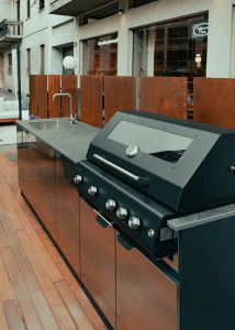 Газовая плита из нержавеющей стали с барбекю