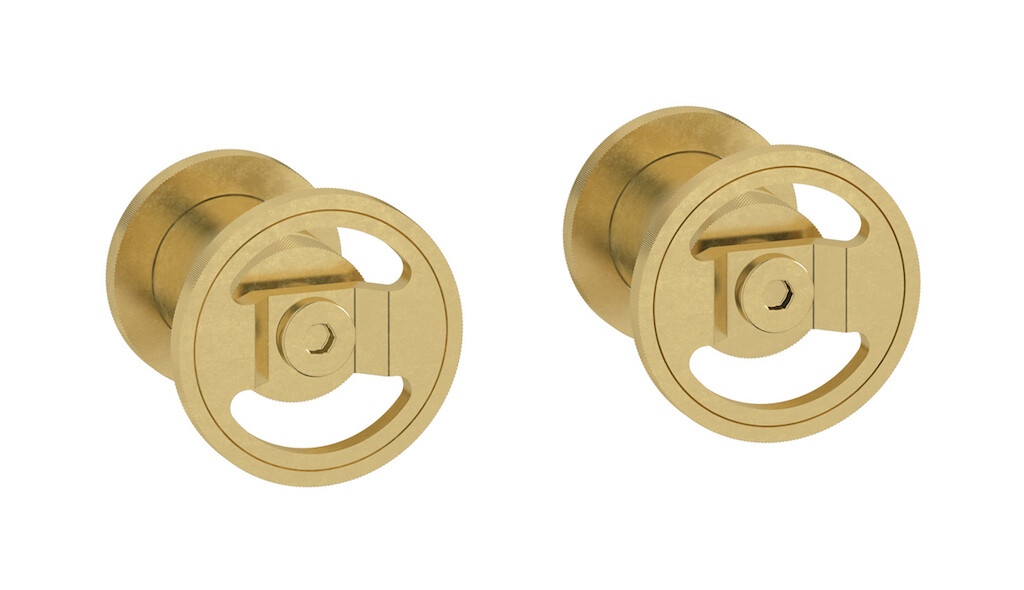 Встроенный смеситель для душа на 2 отверстия на 1 потребителя. WE ARE IB b1400on Natural Brass Bold